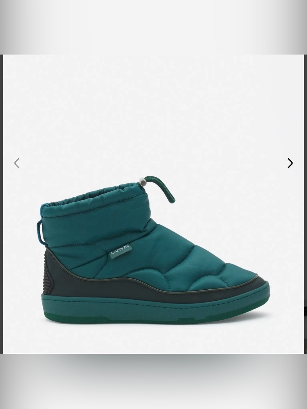 LANVIN Green Curb Snow Boots Size FR 41